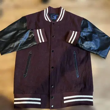 Apply 버건디 바시티 자켓 L 사이즈