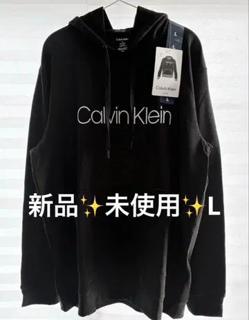 인기 미사용 새상품 Calvin klein 캘빈클라인 후드티 블랙 L