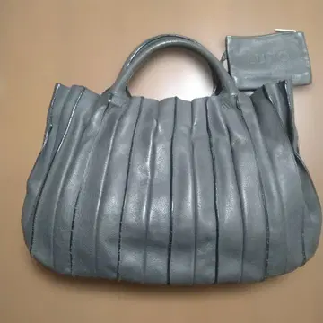 LUPO 루포 스페인 가죽 소가죽 핸드백 그레이 파우치 포함