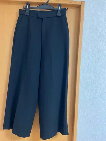 휴먼 우먼 arrive paris 울 혼방 와이드 팬츠 블랙