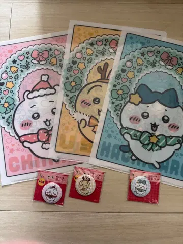 치이카와 오리지널 캔 거울 클리어 파일 3종 세트 세븐일레븐 한정판