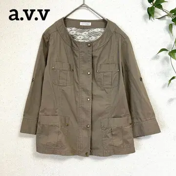 새상품급 a.v.v standard 노카라 자켓 38 M 카키
