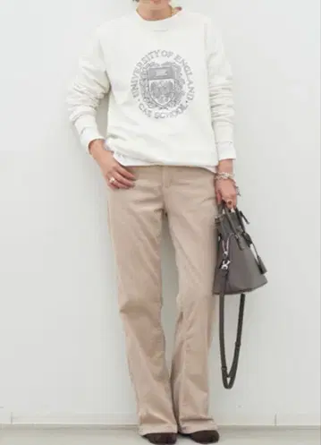 Deuxieme Classe euphoric 맨투맨 화이트