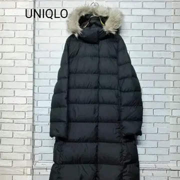 [ UNIQLO ] 유니클로 라이트웨이트 다운 후디드 코트 롱 후드