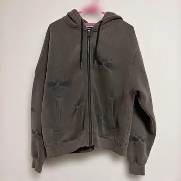 SWAGVIBE 데미지 가공 집업 후드티