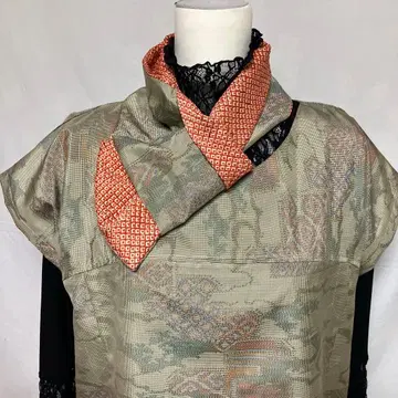 기모노 리메이크//오시마 명주//튜닉 목도리 포함 NO326