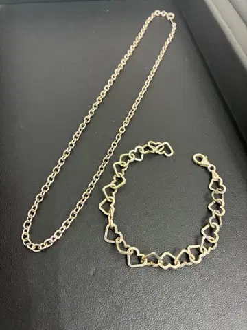 SV925 스털링 실버 목걸이 팔찌 2세트