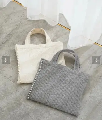 joint space 펄 트리밍 누비백 lieulien 그레이