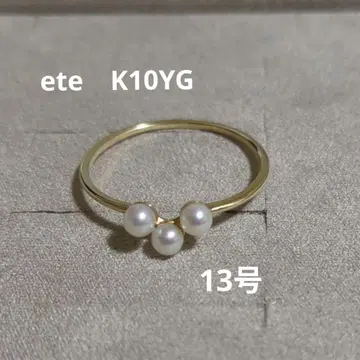 ete K10YG 담수 진주 반지