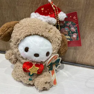 2025 산리오 크리스마스 포차코 루돌프 마스코트 홀더 봉제 인형