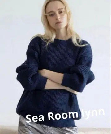 Sea Room lynn 소프트 하드 니트 풀오버 네이비
