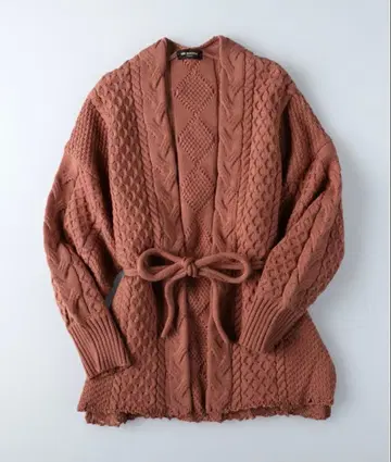 [새상품급] 라이트온/RAG MACHINE/아란 패턴 가디건/니트