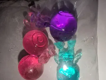 새상품 게게게의 키타로 눈알 아저씨 투명 컬러풀 피규어 4개