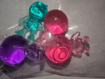 새상품 게게게의 키타로 눈알 아저씨 투명 컬러풀 피규어 4개