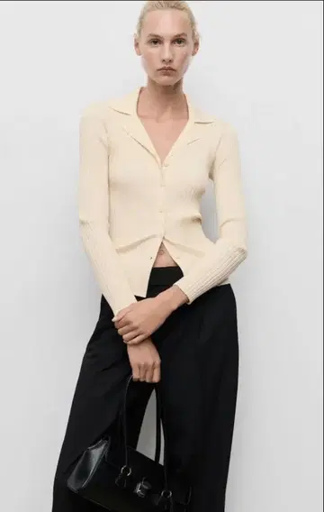 MANGO 망고 가디건 라이트 베이지