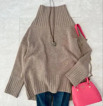 Deuxieme Classe 하이넥 니트 미들 게이지 울 캐시미어