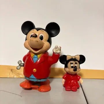 [일본제] 미키마우스 태엽식 레트로 소프트 비닐풍 세트