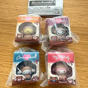 산리오 캐릭터즈 미니어처 패키지 컬렉션 4종