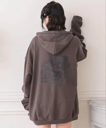 pium sacred heart 지퍼 후드티 차콜 그레이