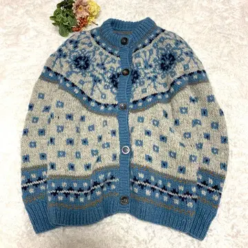 새상품급 시루무린 NPL 핸드메이드 니트 가디건