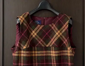 LAURA ASHLEY 타탄 체크 울 미니 원피스 ( UK12 )