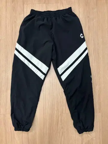 CRONOS 스트라이프 조거 팬츠 블랙