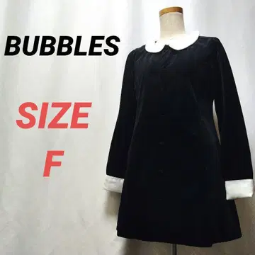 BUBBLES 버블스 벨로아 코트 블랙 얇은 소재 여성용