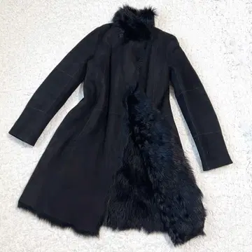 [컨디션 최상] 최고급 JOSEPH 무스탕 코트 36 블랙