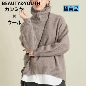새상품급 BEAUTY&YOUTH 울 캐시미어 터틀넥 니트 풀오버