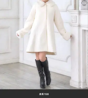 크리스마스 선물로(^^) 탈부착 가능한 퍼가 달린 A라인 코트