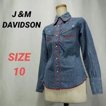 J&M DAVIDSON 데님 셔츠 별 자수 여성용