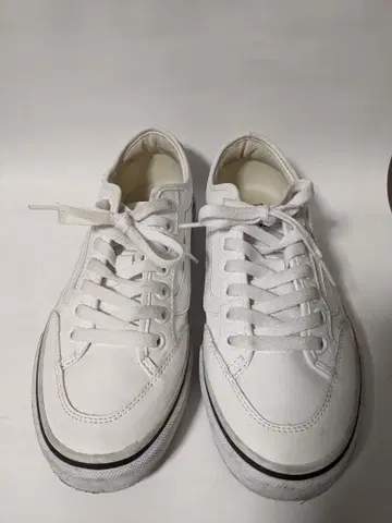 반스 스니커즈 가죽 화이트 25cm