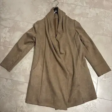 베이지 롱 코트 M 사이즈