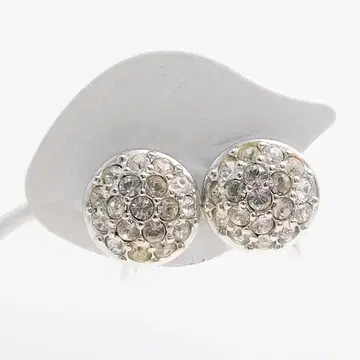 새상품급 SWAROVSKI 스와로브스키 파베 귀찌 실버