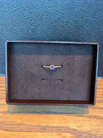 아가트 K10 자수정 반지