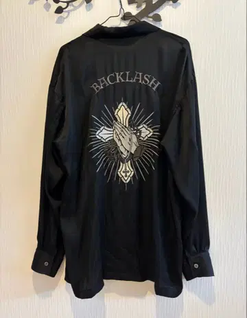 이삼카타야마 크러쉬 빈티지 새틴 존 윅 긴팔 셔츠