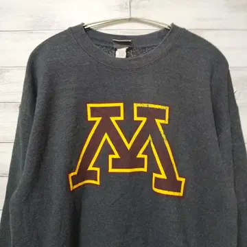 MV SPORT 프린트 맨투맨 트레이닝복 다크 그레이 USA 구제 의류