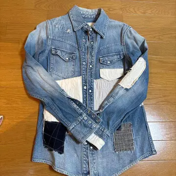 SEVESKIG 패치워크 데님 자켓