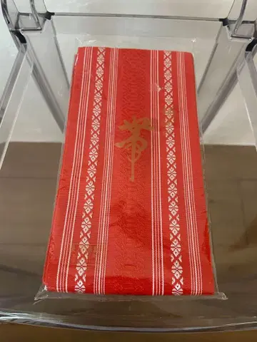 반폭 오비 하카타 오비 미사용 오렌지 기모노 착용법 유카타 오동나무 옷장