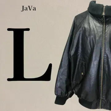 [ 새상품급 남녀 ] 자바 JaVa 인조 가죽 패딩 자켓 L 사이즈 블랙