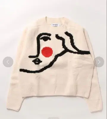 Desigual 페이스 모티브 오버 사이즈 스웨터 니트