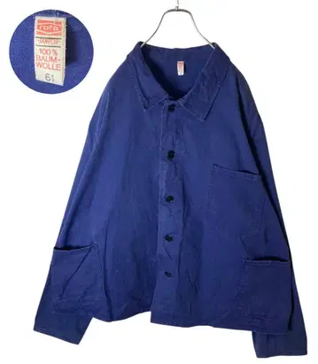 레어 구제 의류 빅 사이즈 네이비 워크 자켓 코튼 100% 소재