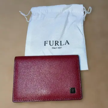FURLA 레드 명함지갑 수납 가방 포함