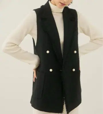 정가 6만 3천 엔 ANAYI 트위드 베스트 사이즈 38