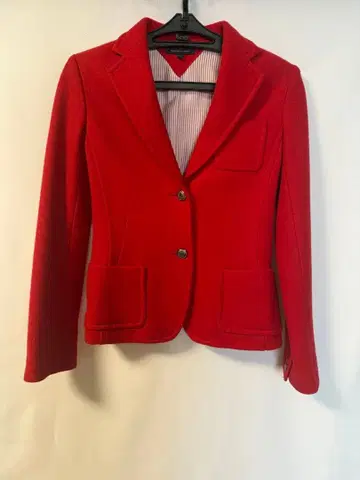 TOMMY HILFIGER 울 자켓 S 빨간색 고급 디자인