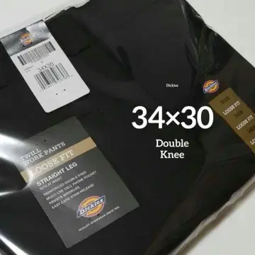 34 x 30 [ 새상품 미사용 ] 디키즈 더블니 85283 BLACK