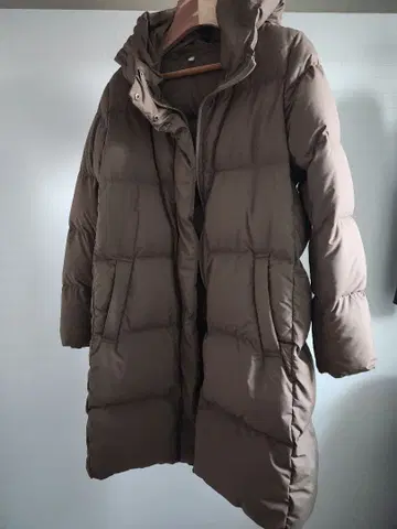 무인양품 후드 부착 다운 코트
