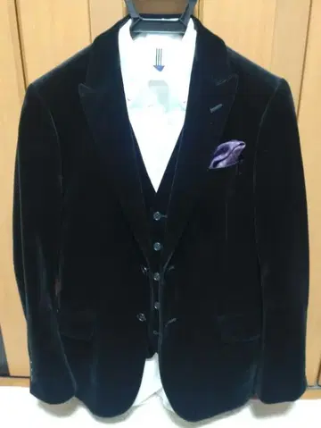 GREEN LABEL RELAXING 벨벳 자켓 & 베스트 세트