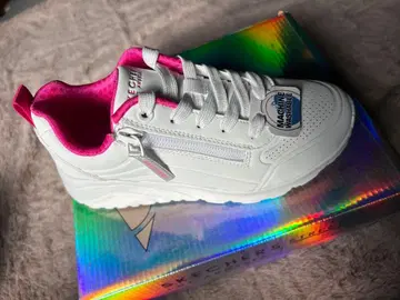 SKECHERS 화이트/핑크 스니커즈