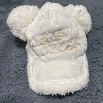 최종 디즈니 귀 달린 폼폼 캡 모자 화이트 팬캡 미키